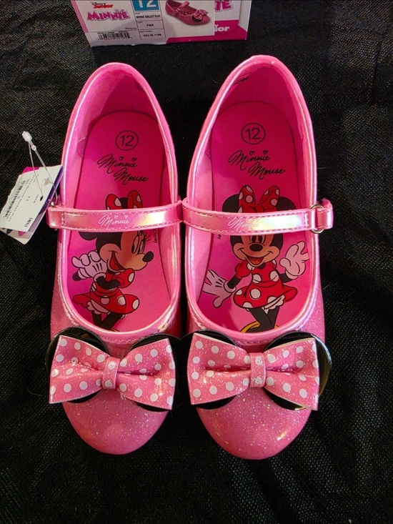 Minnie Other - Girls Pink Minnie Mouse Bow Mary Jane Dress Shoes